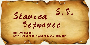 Slavica Vejnović vizit kartica